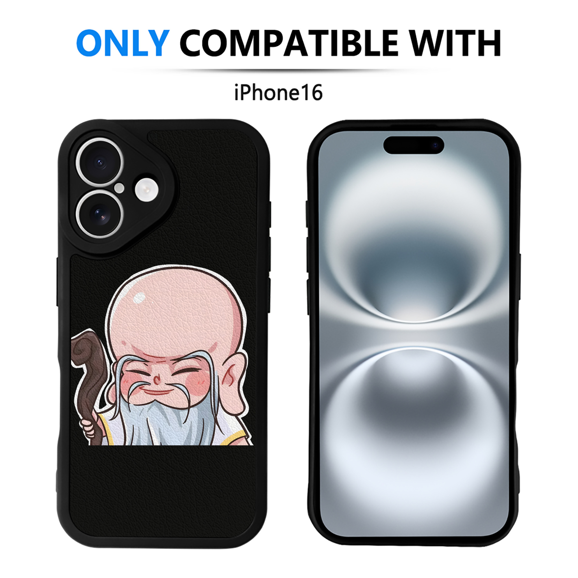 （画像用） Ne Zha 2 ナタ 魔童の大暴れ 【iPhone 16シリーズ対応】シリコンスマホケース（レザー調） 材質：シリコン